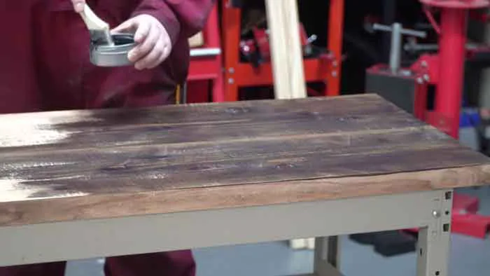 バイク用作業台を製作しよう 作業台エコｄｉｙ第 段 長尺天板製作 長尺二枚板のダボ継ぎ プレス サンダー 塗装