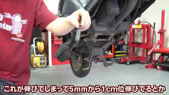 バイクセンタースタンドのロックがかからない！原理と修理